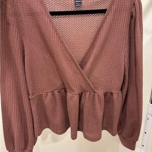 SHEIN Dusty Rose Textured Blouse